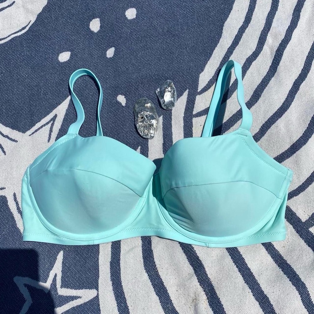 Aerie Whimsy FairycoreShine Pique Lightly Lined Underwire Bikini Top Sz 38DD XL